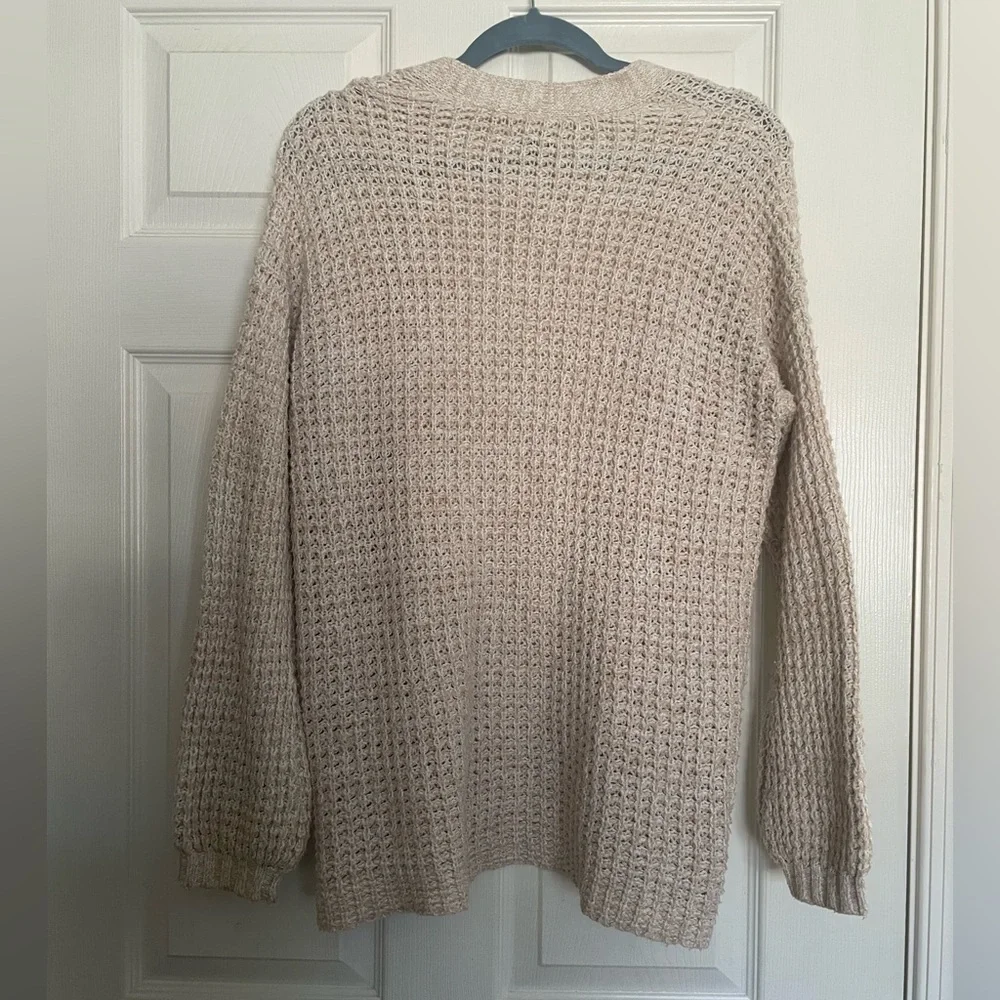 American Eagle Outfitters Cream Size Small Button-Up Knit Cardigan